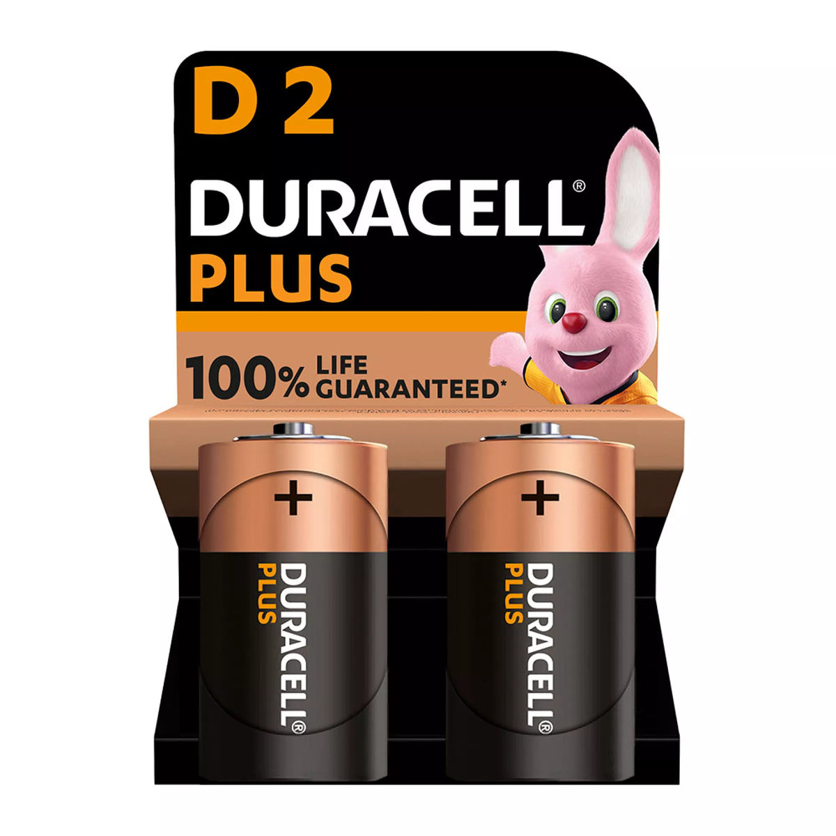 38003 Pila Alkalina DURACELL Plus Power D - LR20 1,5V (BLISTER 2 uds) Ø34,2 x 61,5 mm