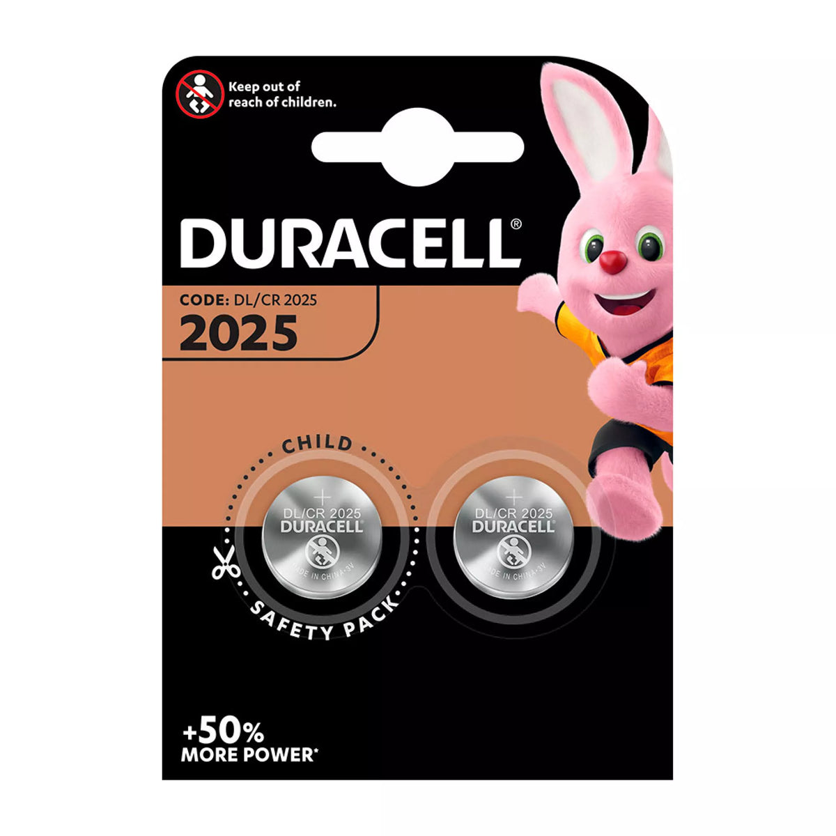 38005 Micro Pila de Botón Litio CR2025 3 V Ø20,0 x 2,5 mm BLISTER 2 uds