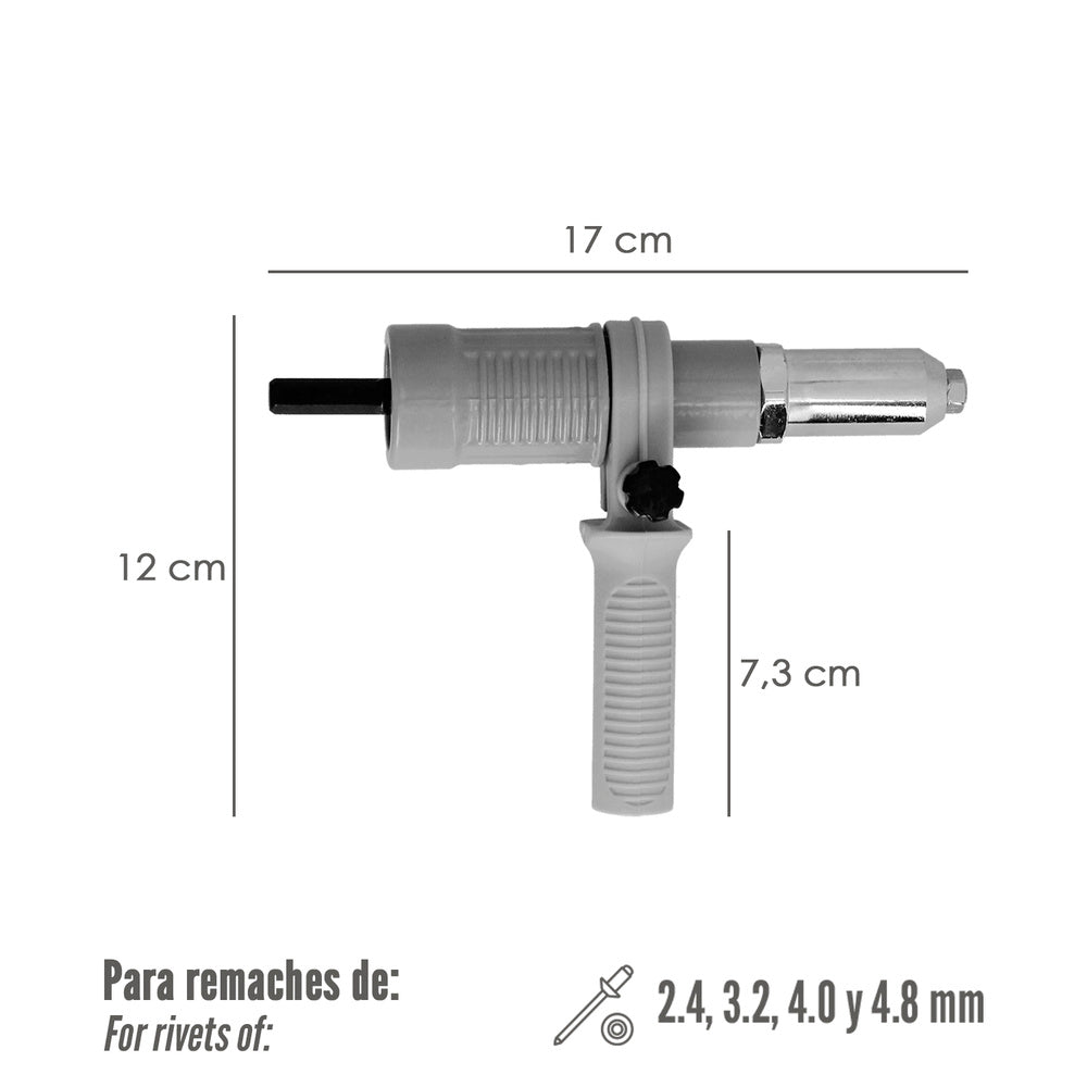Remachadora para taladro