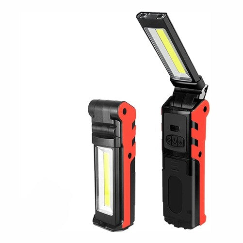 Linterna recargable de trabajo 2x3w led(frontal) +5w cob led(lateral)