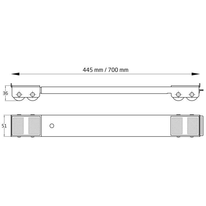 Soporte rodante extensible