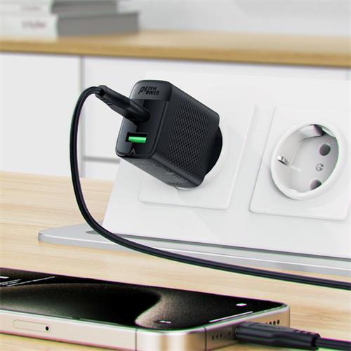 4198 Cargador USB y USB-C Acefast A78 PD20W GaN Negro