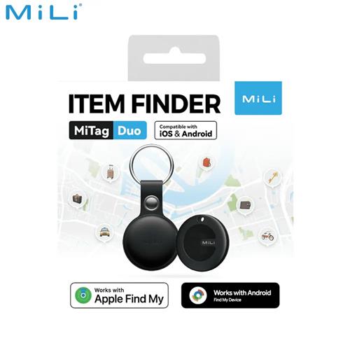Mili MiTag Duo Item Finder Rastreador iOS y Android con Llavero Piel Vegana