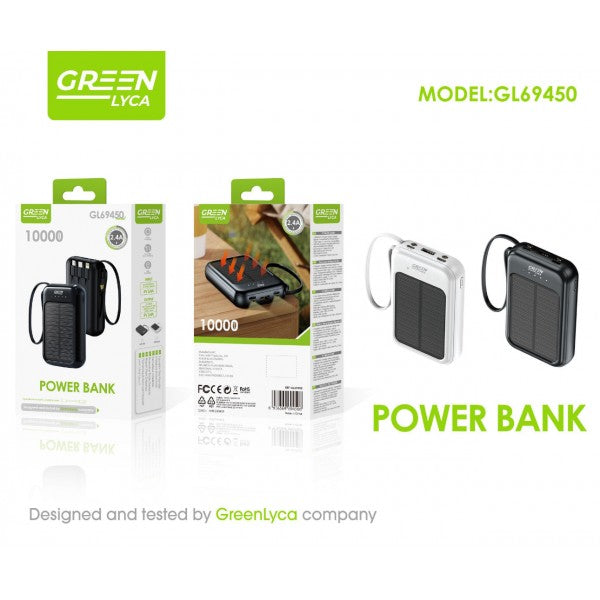 4292 Power bank carga solar 10000mAh, 2.4A GL 69450
