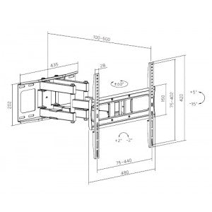 4295 SOPORTE TV CON BRAZO TV LED 32"-70"
