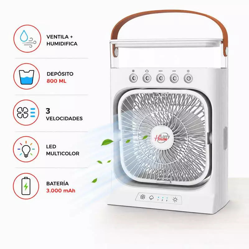 Ventilador portátil con nebulizador
