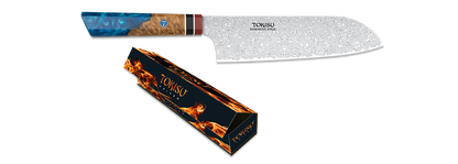 Cuchillo SANTOKU TOKISU hoja damasco, 19     17454