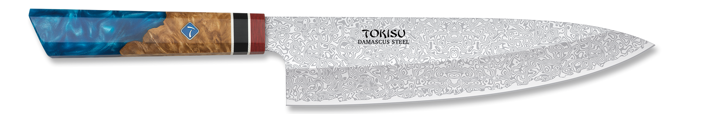 Cuchillo GYUTO TOKISU hoja Damasco, 21.5.          17455