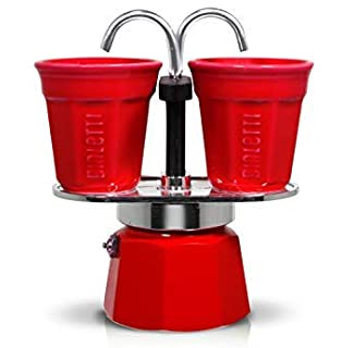 Cafetera 2 tazas mini express roja