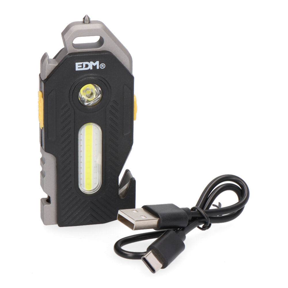 LINTERNA DE SEGURIDAD 6 EN 1 7W + 2,5W 400Lm 2 LEDS 300mAh