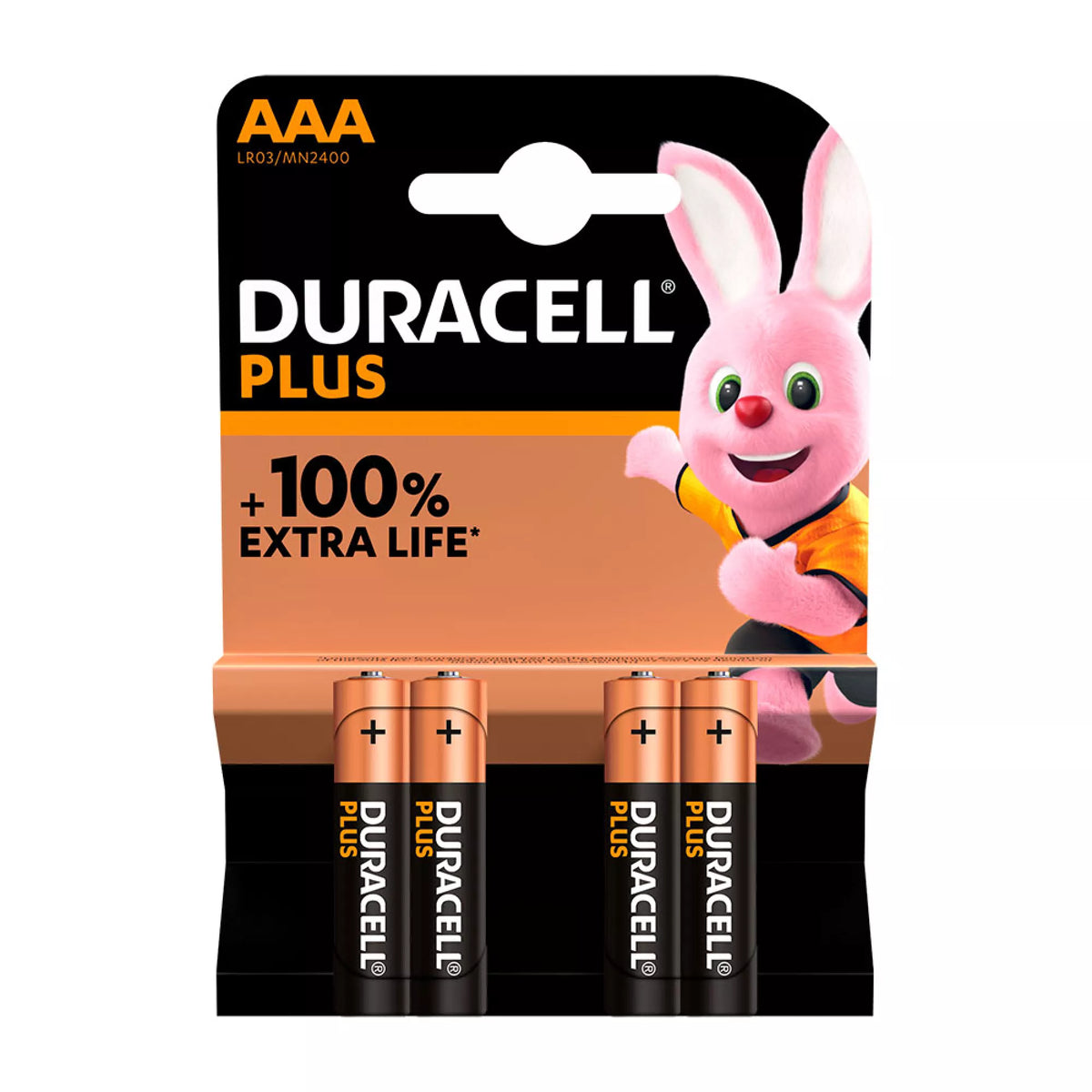 38000 Pila Alkalina DURACELL Plus Power AAA - LR03 1,5V (BLISTER 4 unid.)
