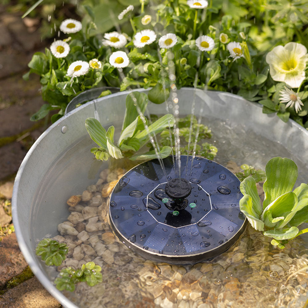 FUENTE DE JARDIN LUZ BLANCA Y COLOR SOLAR