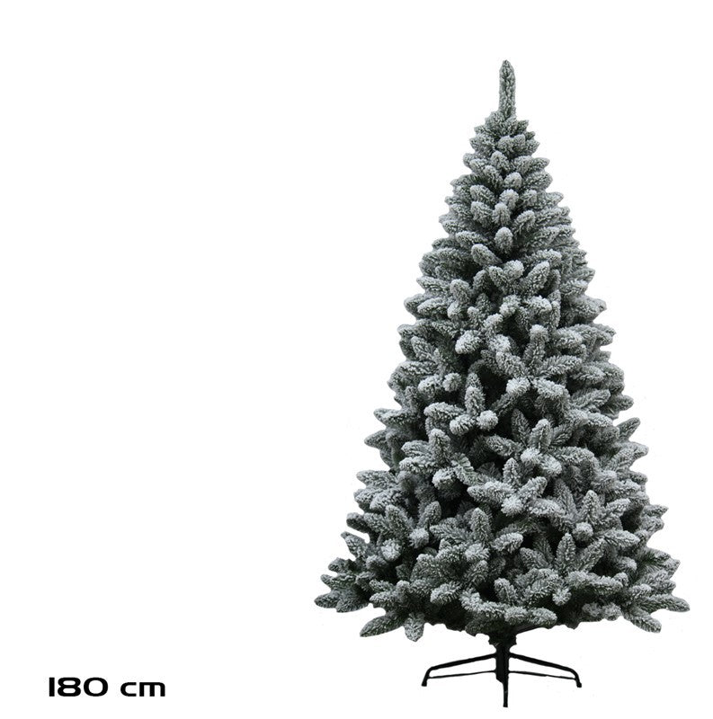 ARBOL NAVIDAD 180CM NEVADO C/BASE METAL