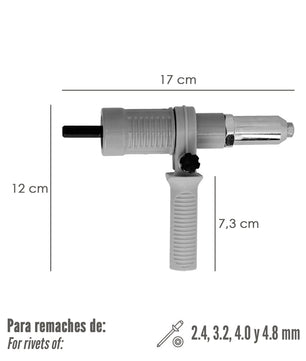 Remachadora para taladro
