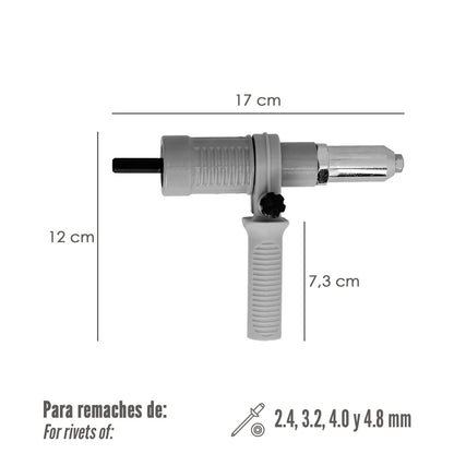 Remachadora para taladro