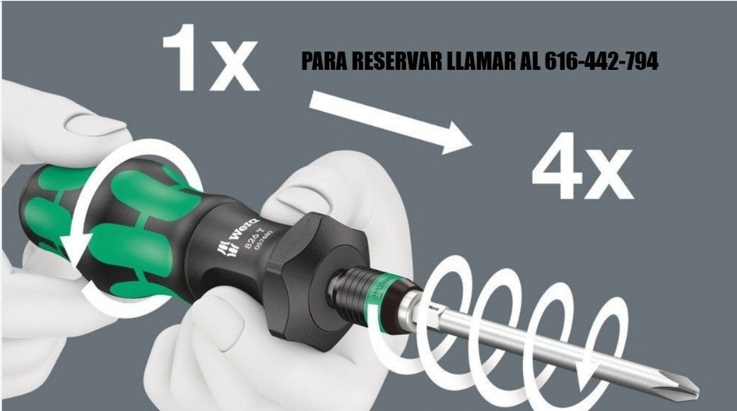 Destornillador Turbo Kraftform Wera C/Puntas