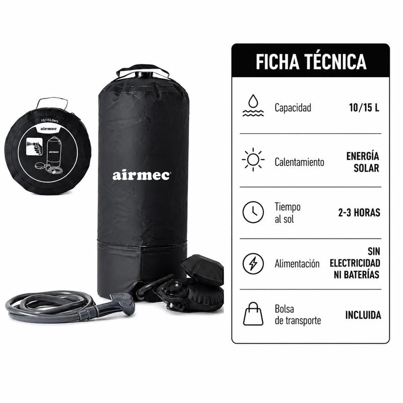 DUCHA PORTÁTIL SOLAR BAG AIRMEC 10/15 LITROS
