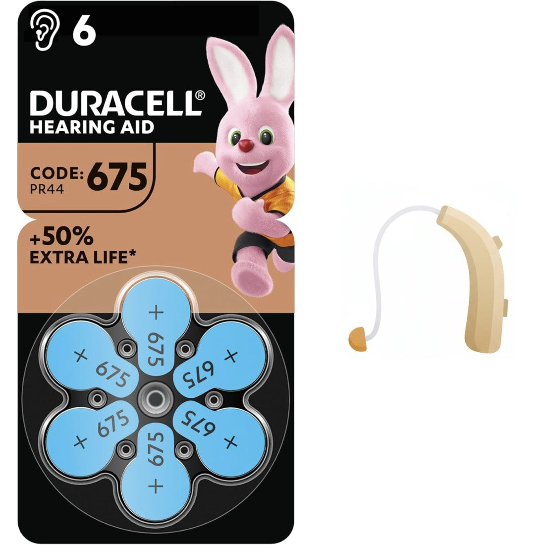 38010 Duracell DA-675 Pila Audífono (DUR-DA675)