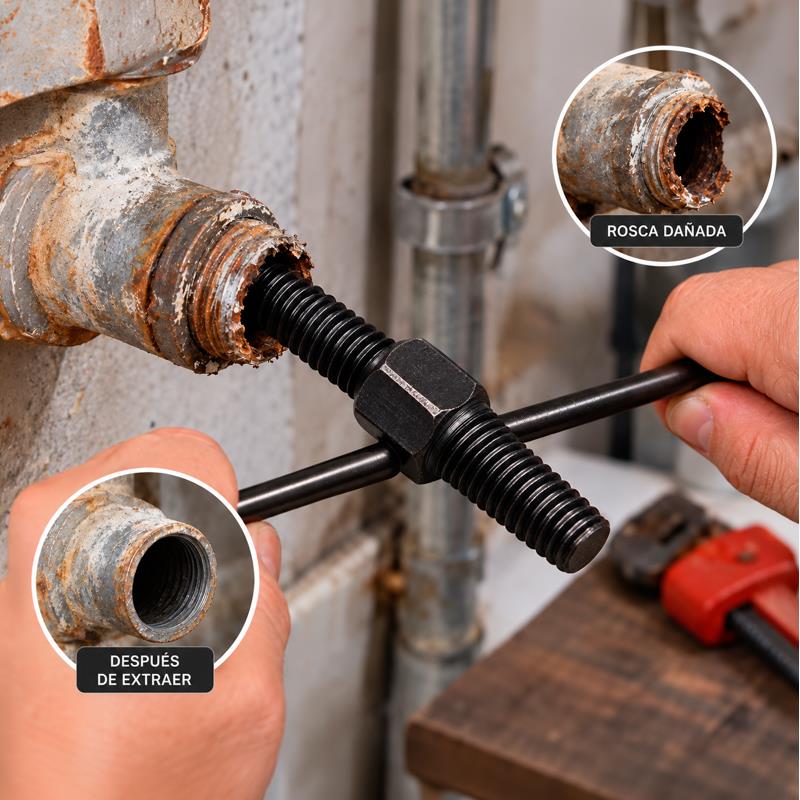 EXTRACTOR ROSCA PARA TUBERIAS PAMACON 1/2"-3/4"