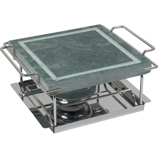 Grill de mesa con piedra cuadrada - 19x19 cm