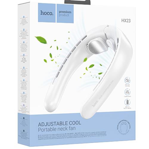 Hoco HX23 Ventilador de Cuello Recargable Blanco