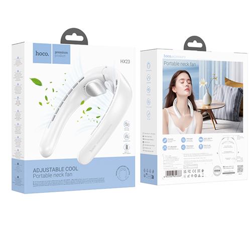 Hoco HX23 Ventilador de Cuello Recargable Blanco