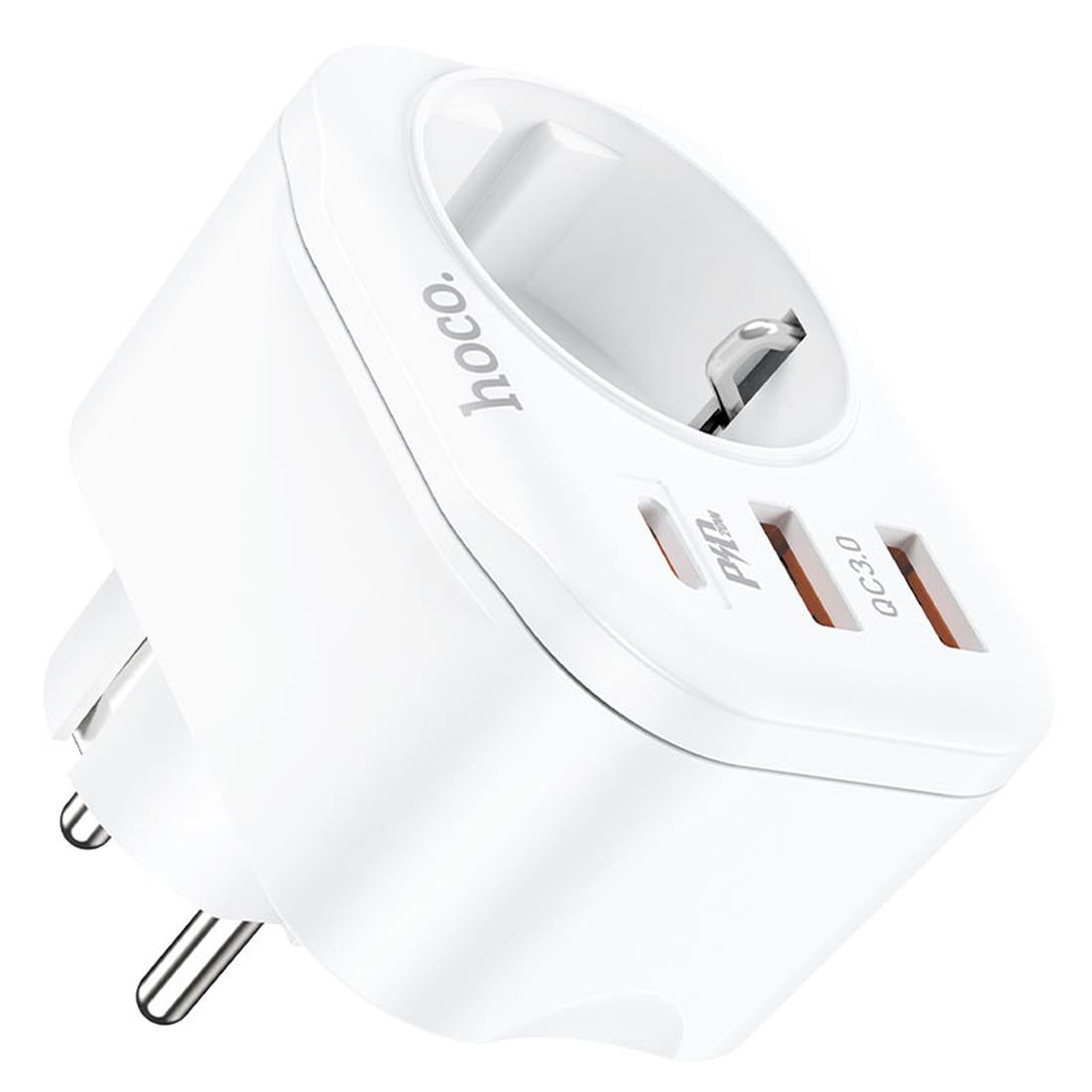 Hoco NS3 Enchufe 1 Toma + 2 USB 18W + 1 USB 20W