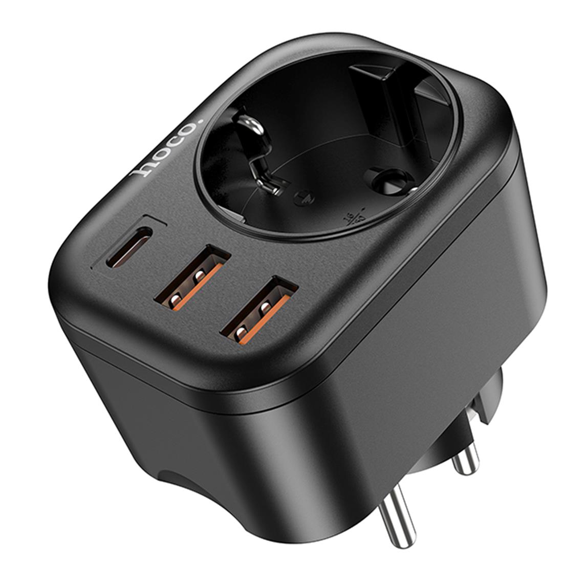 Hoco NS3 Enchufe 1 Toma + 2 USB 18W + 1 USB 20W