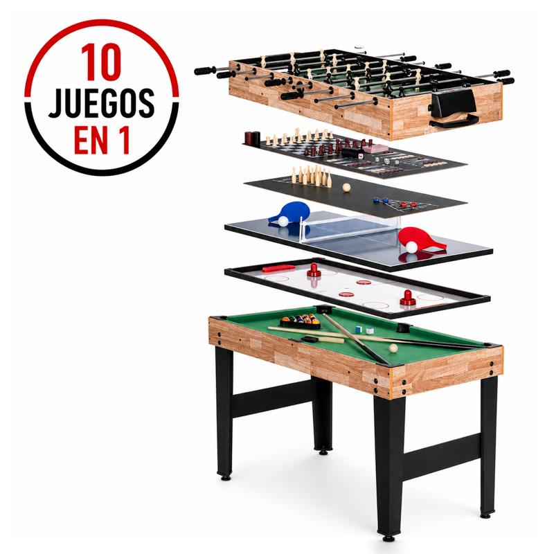 MESA DE JUEGOS 10 EN 1 ATHANSPORT 122X61X81 CM