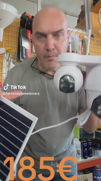 Cámara de Seguridad Triple con 4G y Panel Solar