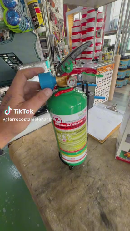 Extintor 2L para baterías de litio – Seguro, ecológico y de alta eficacia