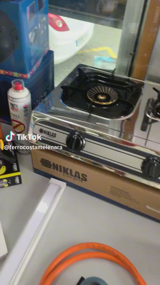 COCINA GAS 3 FUEGO ACERO INOX 03SRB