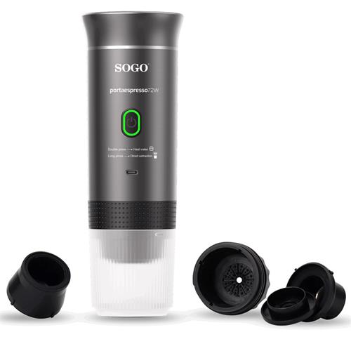 Cafetera portátil recargable SOGO 4 en 1 – Café donde quieras