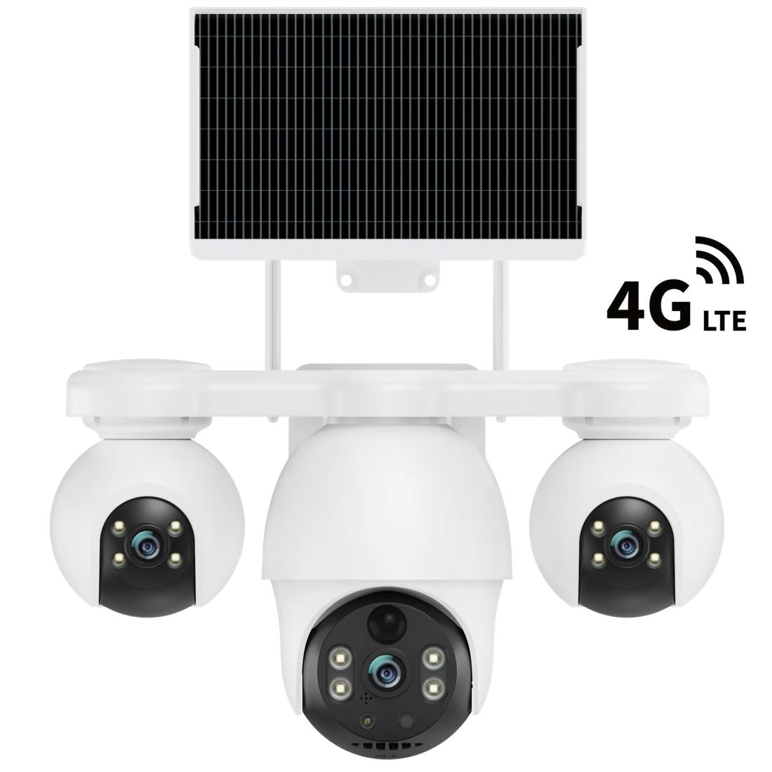 Cámara de Seguridad Triple con 4G y Panel Solar