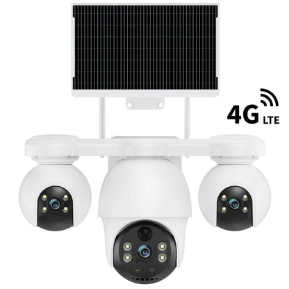 Cámara de Seguridad Triple con 4G y Panel Solar