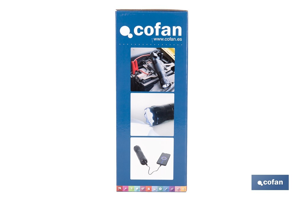 Arrancador portátil de baterías 600 A | Con linterna LED y power bank USB | 330 lúmenes | Adecuado para coches de gasolina hasta 5000 cc y diésel hasta 3000 cc