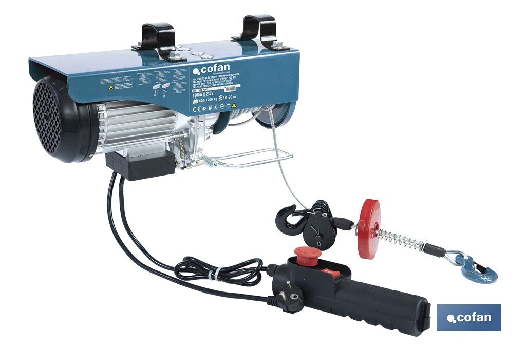 Polipasto eléctrico con parada de emergencia -Altura de elevación