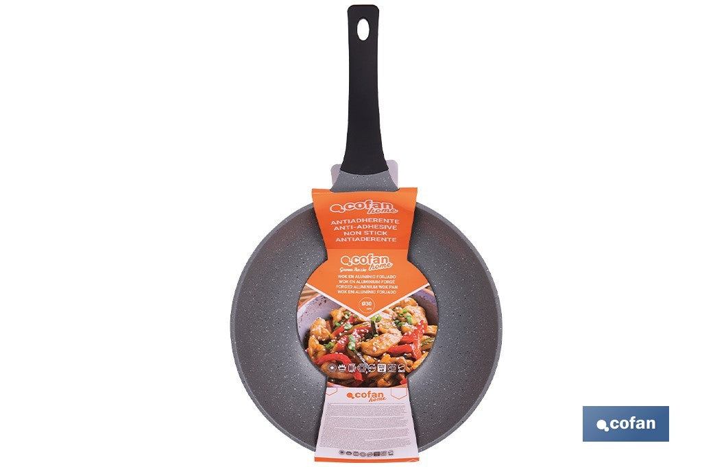 Sartén wok de inducción Ø30 cm gama Anzio | Aluminio forjado | Revestimiento antiadherente | Apta para todo tipo de cocinas